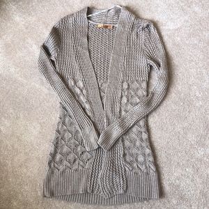 Belldini Crocheted Open Cardigan